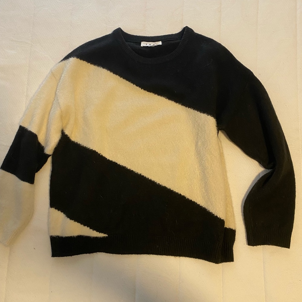 Black and Cream Sweater